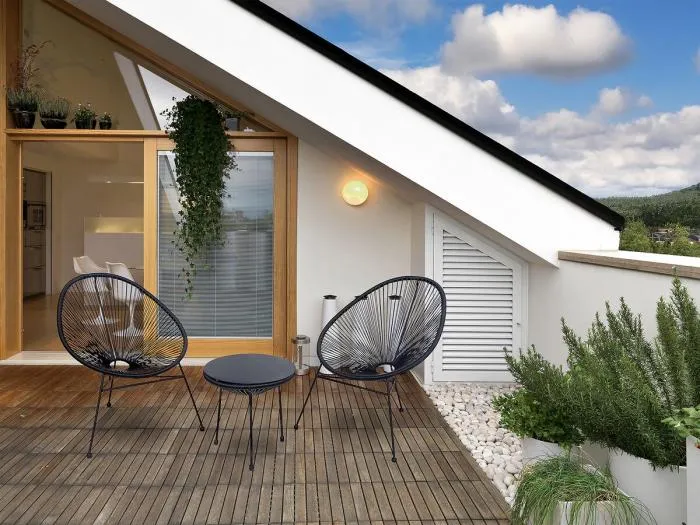 Gartenmöbelgarnitur Acapulco aus Metall "Odea" – 2-Sitzer – Schwarz