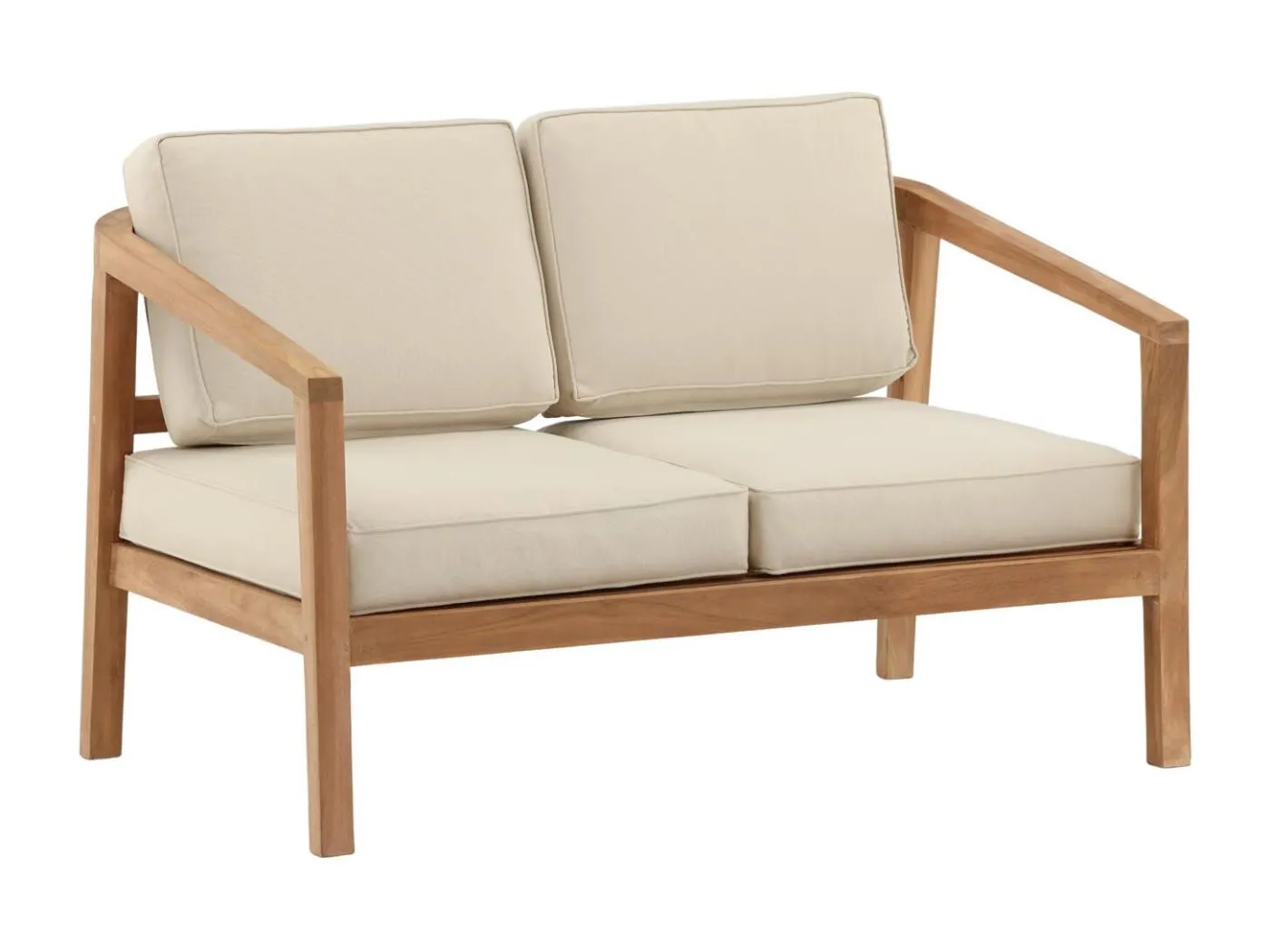 Kenya Gartensofa 2 Personen inkl. Kissen Teak.