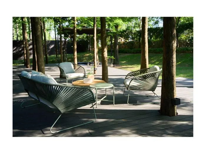 Novella Loungeset inkl. Kissen grau, grün.