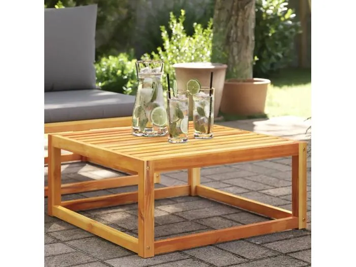 Gartentisch 65x65x29 cm Massivholz Akazie