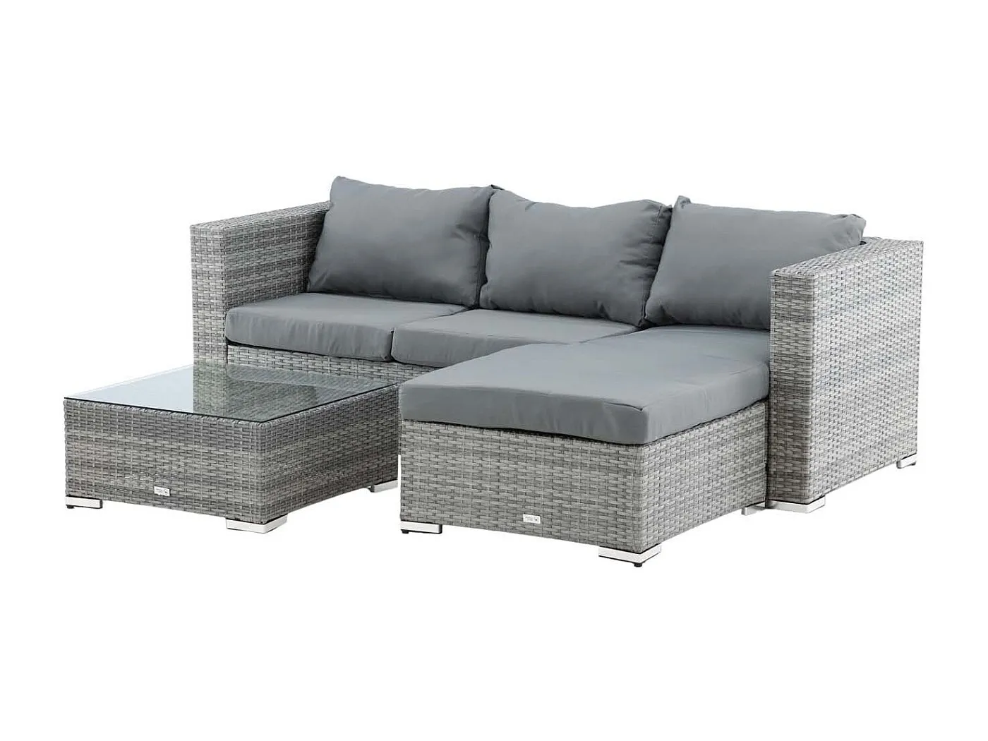 Rotterdam Lounge-Set 2 Teile grau.