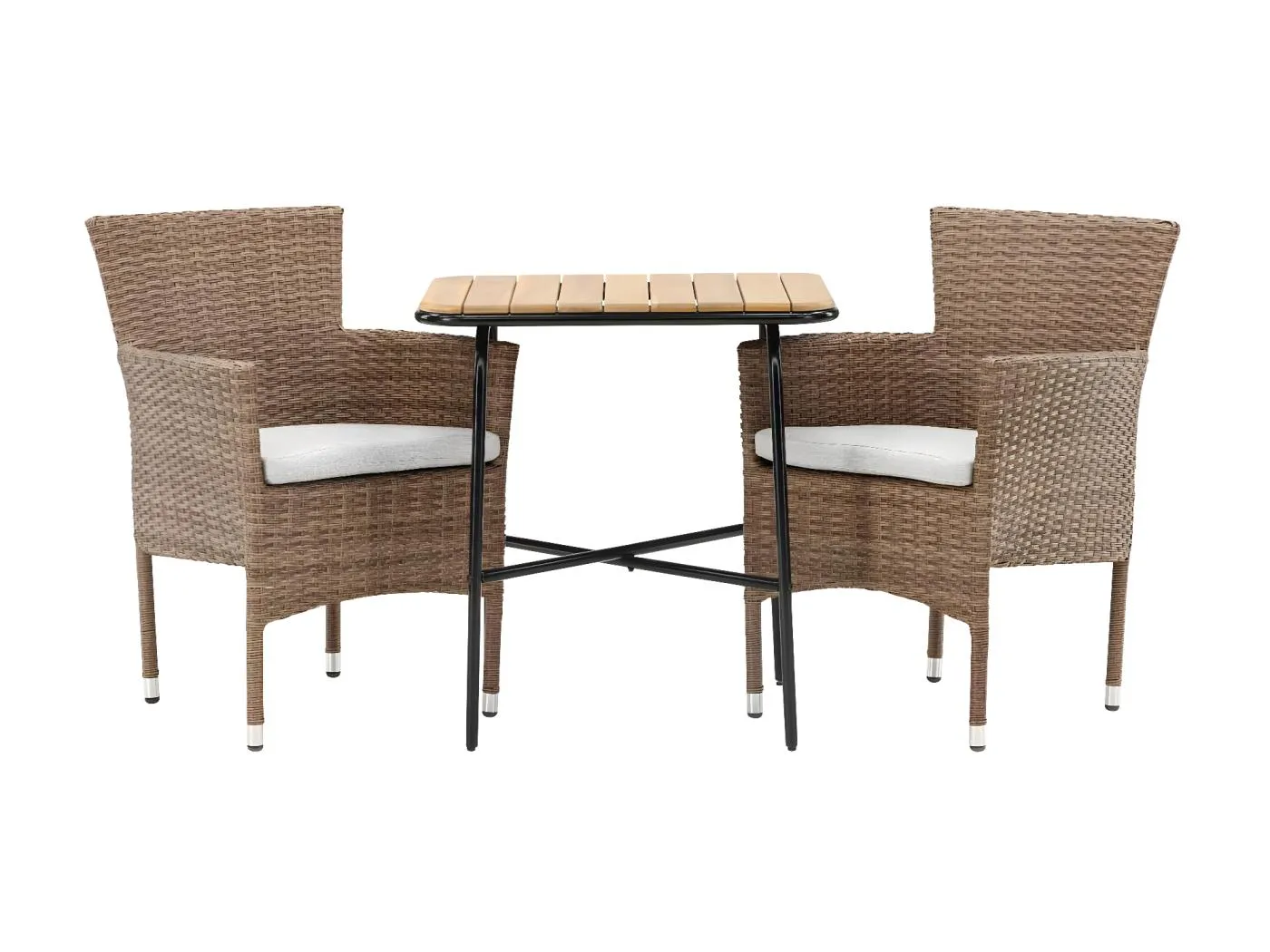 Holmbeck Gartenset Tisch, 2 Stühle  natur.