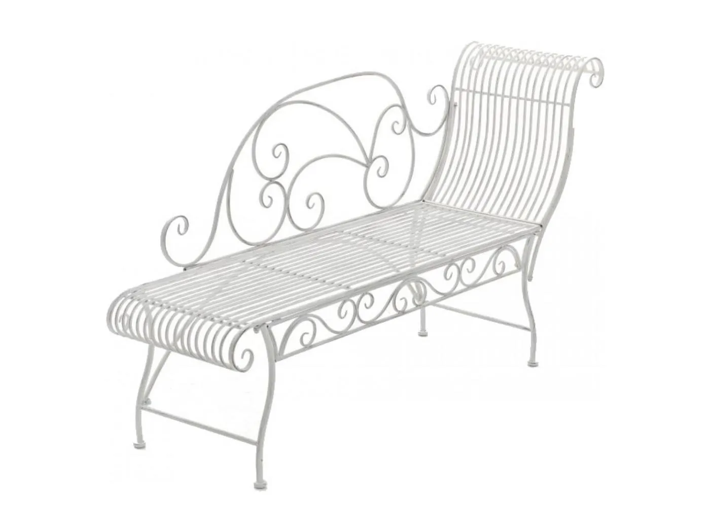 Gartenliege - Metall & edelstahl - weiß - Karma