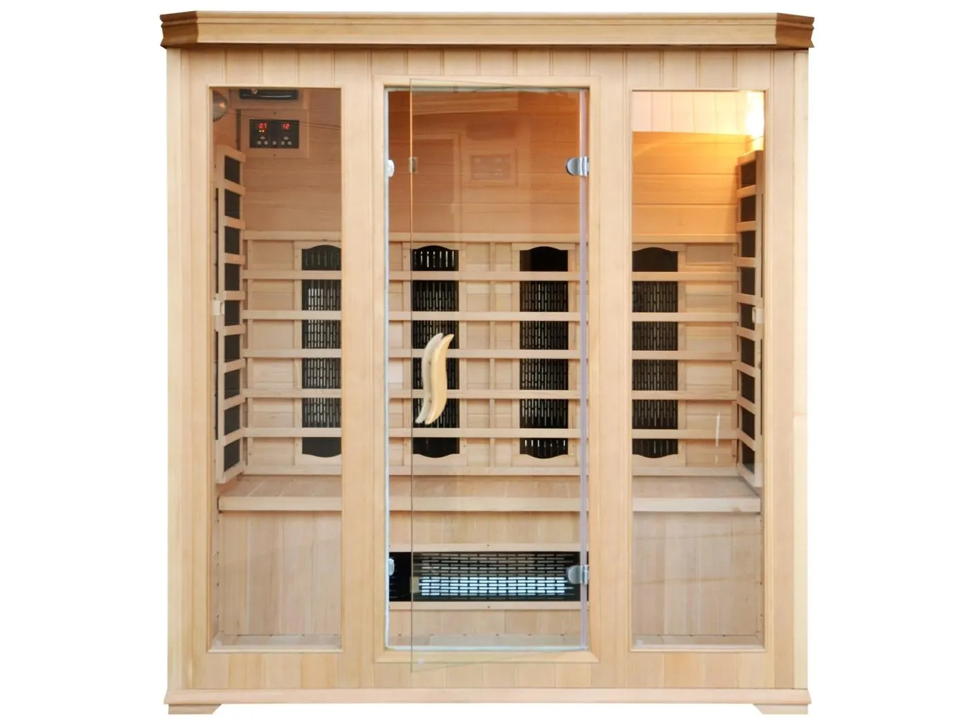 Freistehender und drehbarer Sonnenschirm 3 x 4m grau CESARE