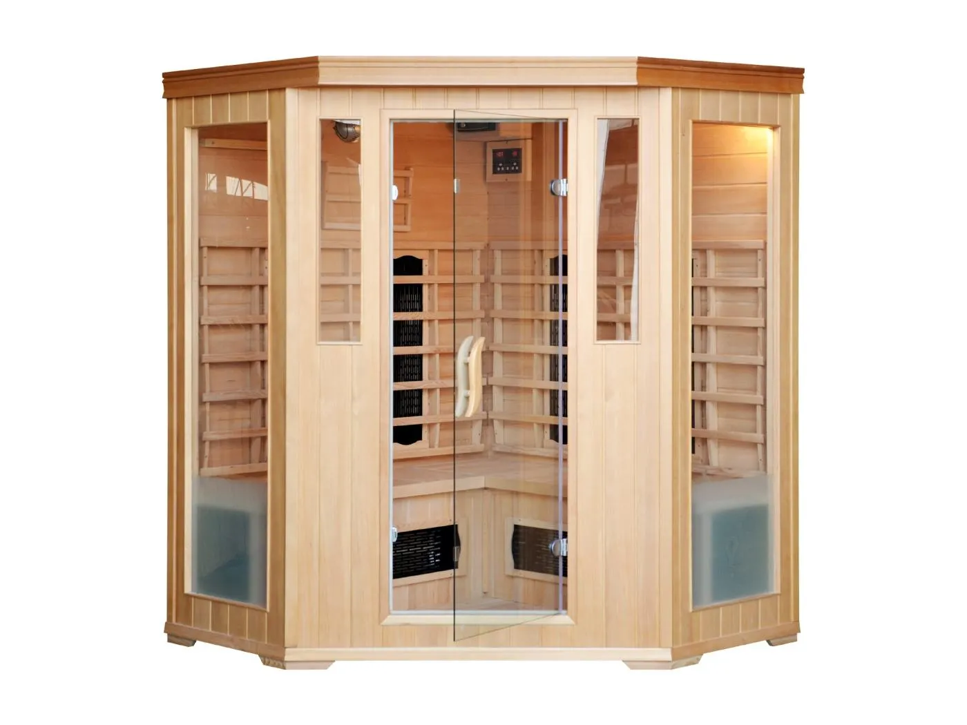 Freistehender und drehbarer Sonnenschirm 3 x 3m grau PALATINO