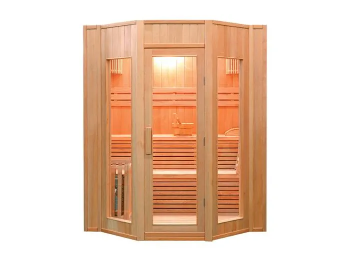 ZEN-Dampfsauna - France Sauna - 4 Plätze - 198 x 174 x 200 cm - Fichtenholz - Komplettpaket 6.0kW