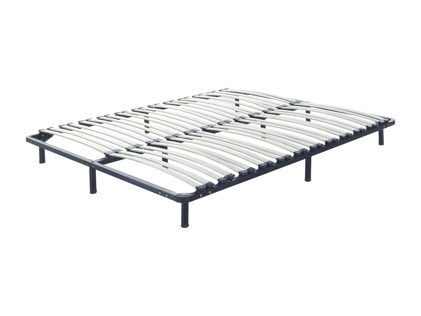 Freistehender Lattenrost schwarz und weiß für alle Betten 160x200 cm Combourg