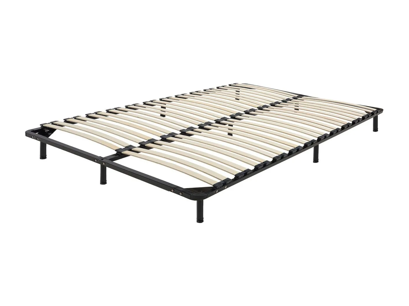 Freistehender Lattenrost für alle Betten 140x200 cm schwarz Federleisten Combourg
