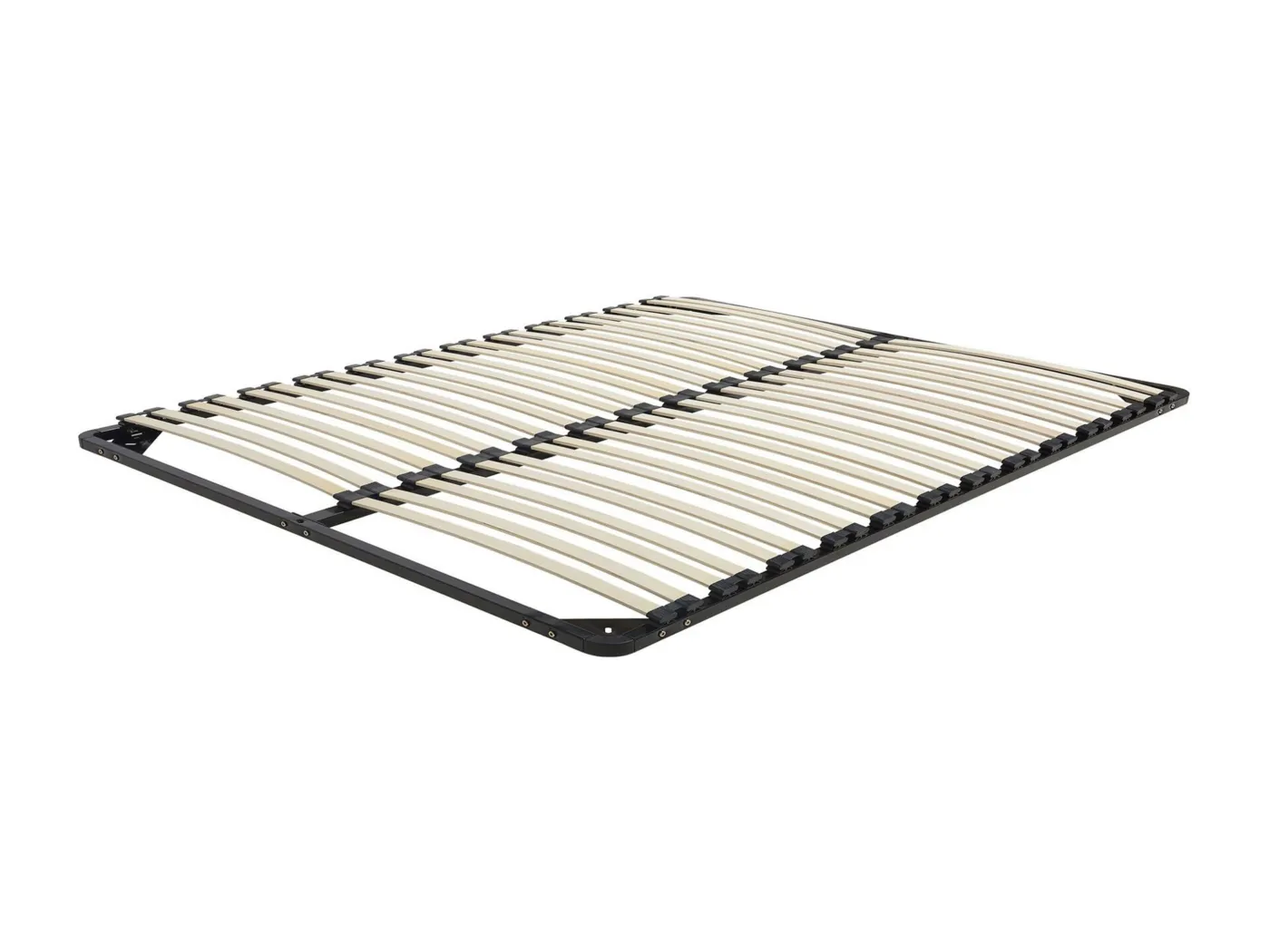 Lattenrahmen für Betten 160 x 200 cm Metall schwarz Pappelholz 48 Leisten Combourg