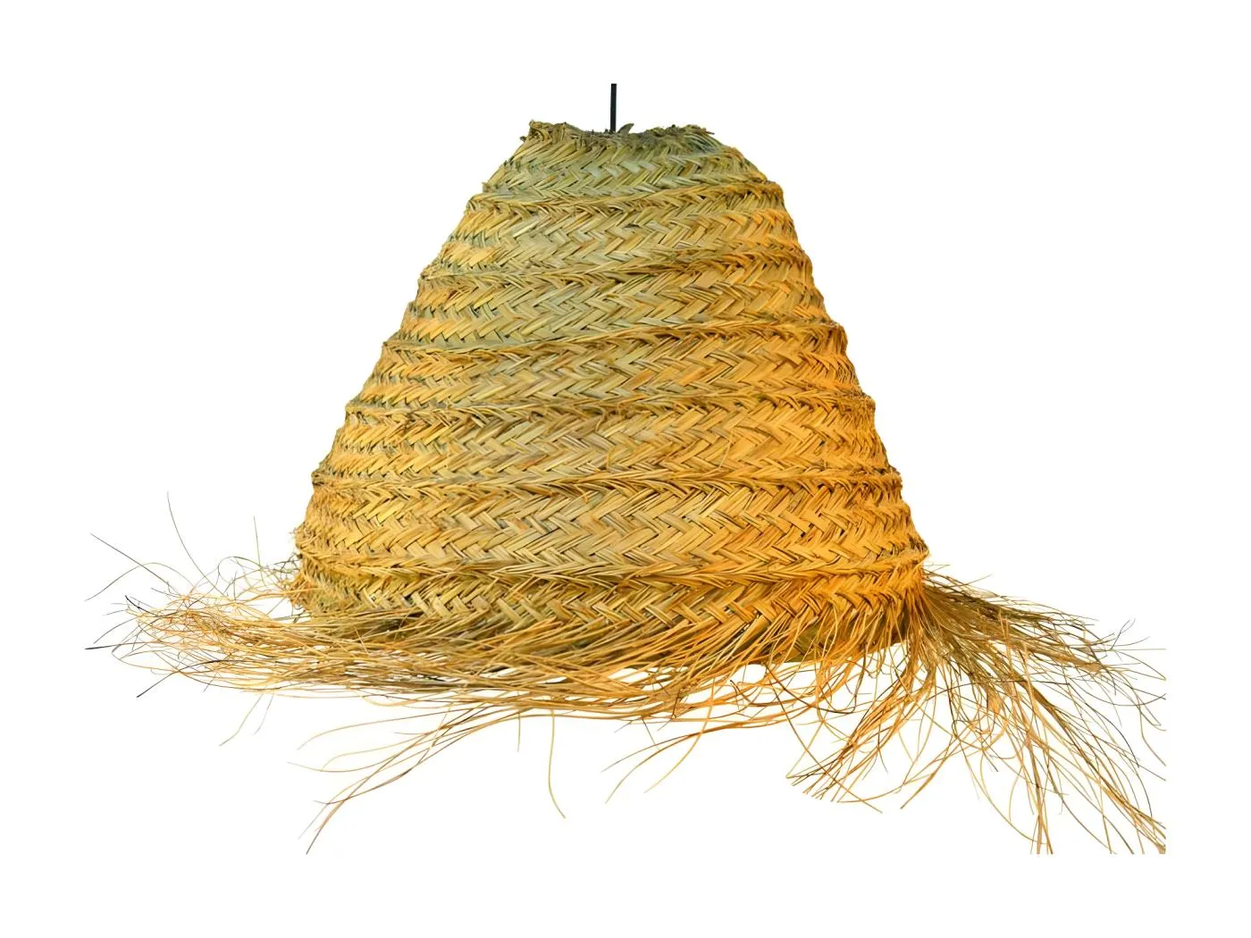 Handgefertigte - Pendelleuchte Nidas mit Espartogras-Schirm 1xE27 ø50cm