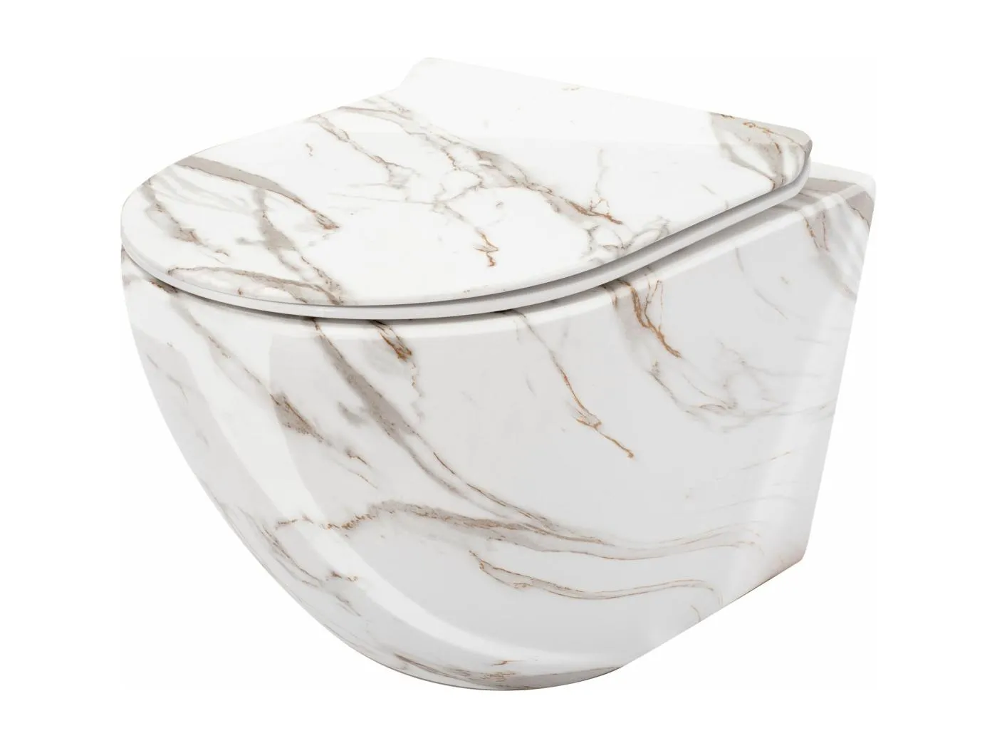 Wandhängendes Rea Carlos Duroplast/Slim/Zm Lava Shiny Grey