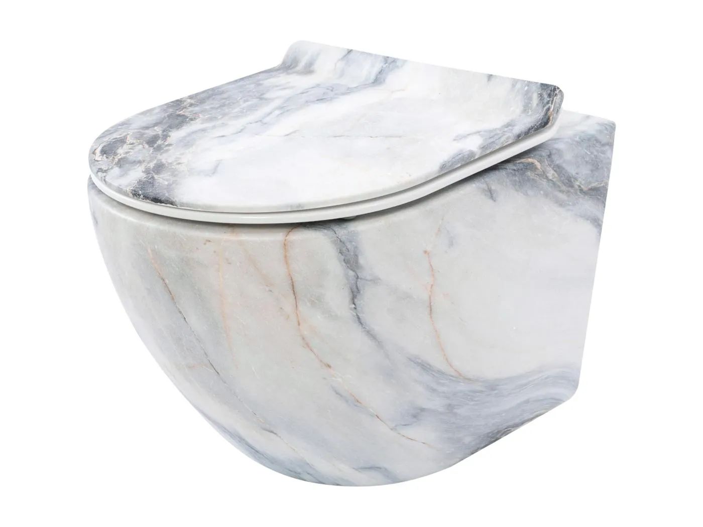 Wandhängendes Rea Carlos Duroplast/Slim/Zm Granit Matt Grey