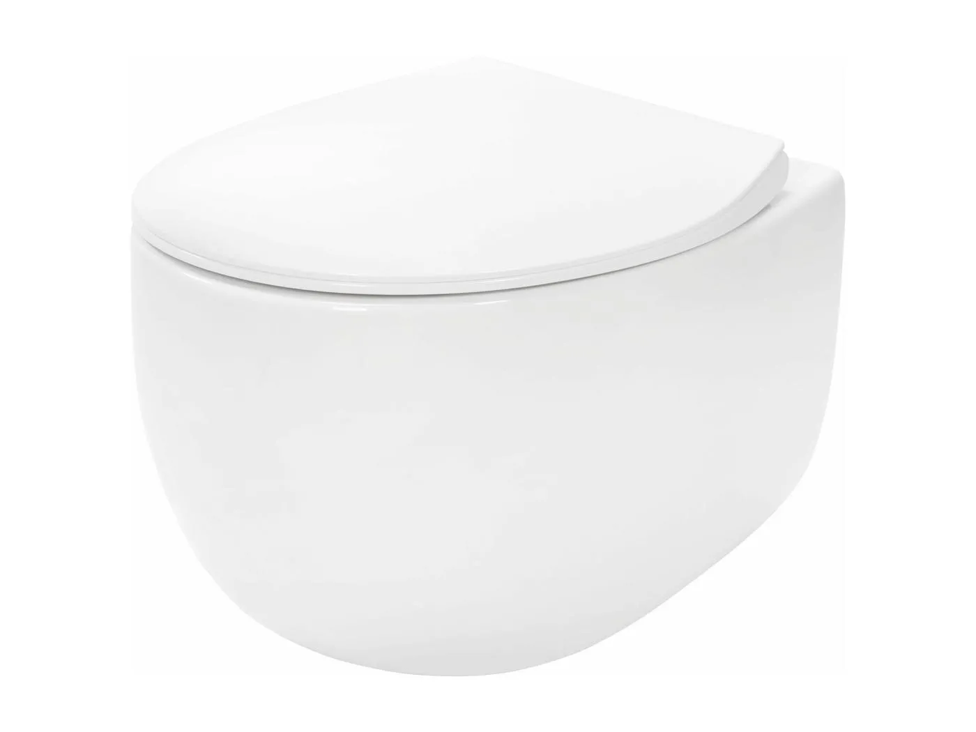 Wandhängendes Rea Lars Rimless Duroplast/Flat/Zm White