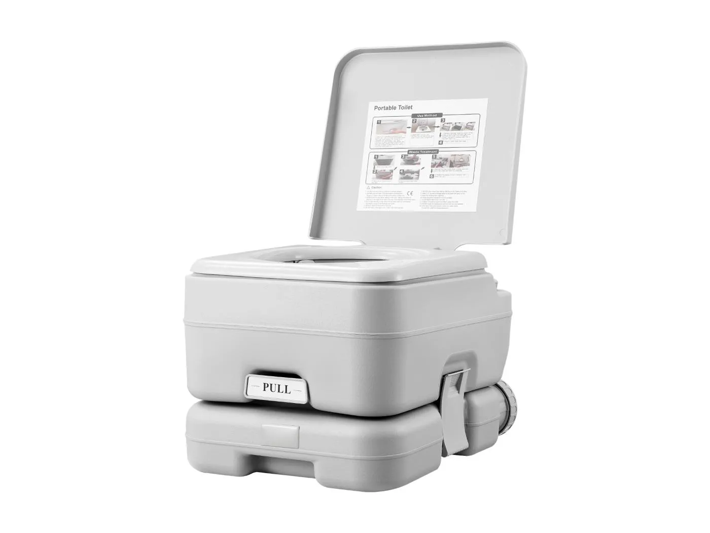 Portables WC SucceBuy 12 L, Tragbares WC für Camping-Reisen mit Spülwasserspeicher