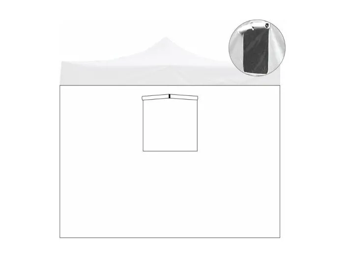 Divina Garden -  2 x 2 m weiße, wasserdichte Seitenplane als Ersatz für 2 x 2 m großen faltbaren Pavillon