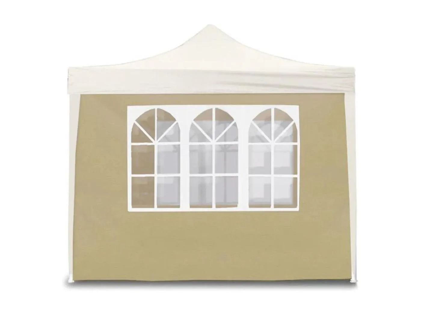 3x2m beige Seitenabdeckung mit Fenstern für 3x3m faltbaren Pavillon