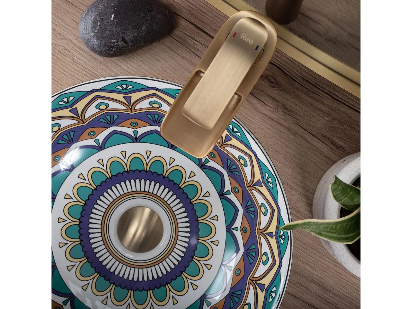 Aufsatzwaschbecken Rea Aztec Blue