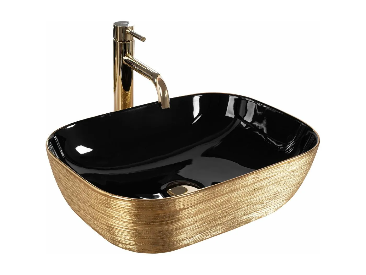 Aufsatzwaschbecken Rea Belinda Black Gold