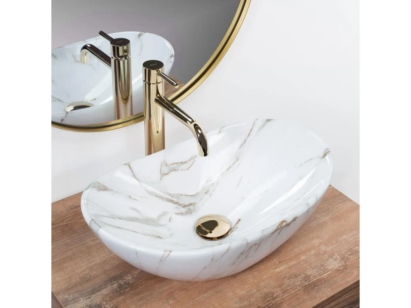 Aufsatzwaschbecken Rea Royal Mini Shiny Aiax White