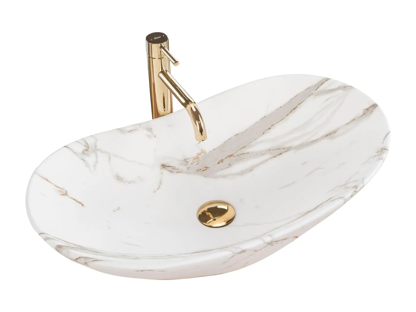 Aufsatzwaschbecken Rea Royal Lava Matt White