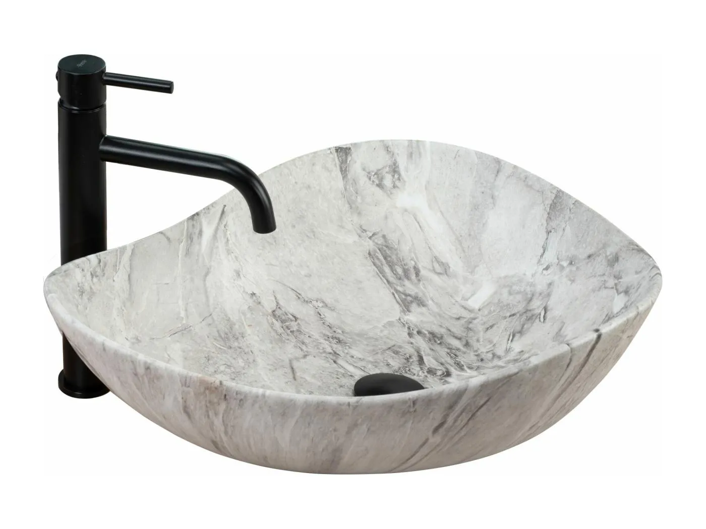 Aufsatzwaschbecken Rea Dora Stone White