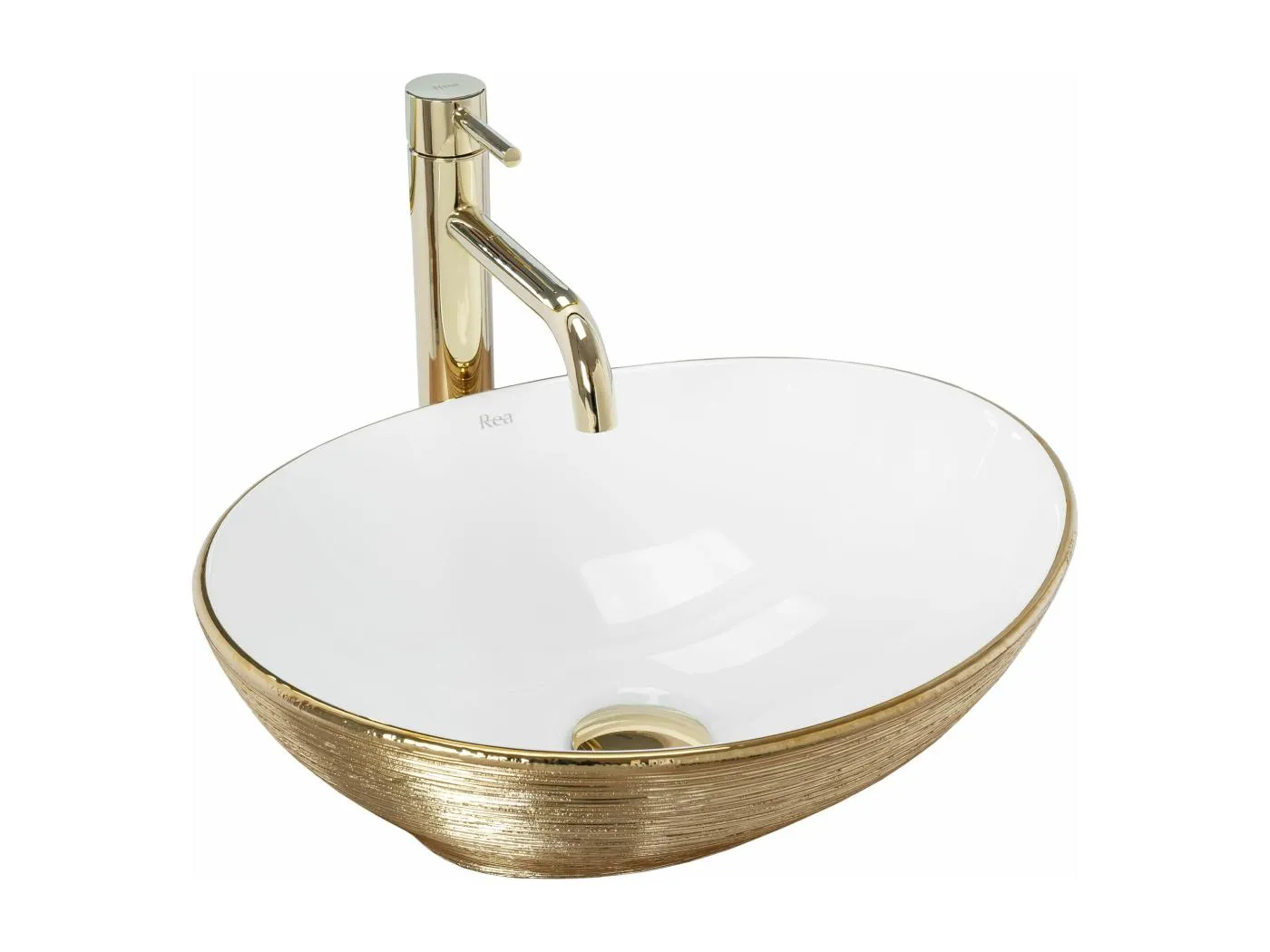 Aufsatzwaschbecken Rea Sofia White Gold