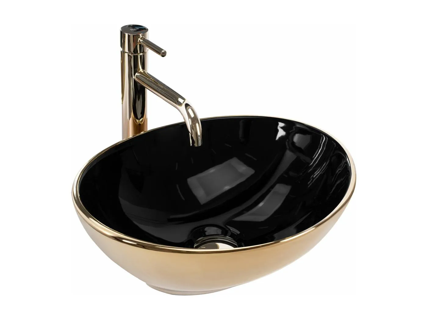 Aufsatzwaschbecken Rea Sofia In Black Gold