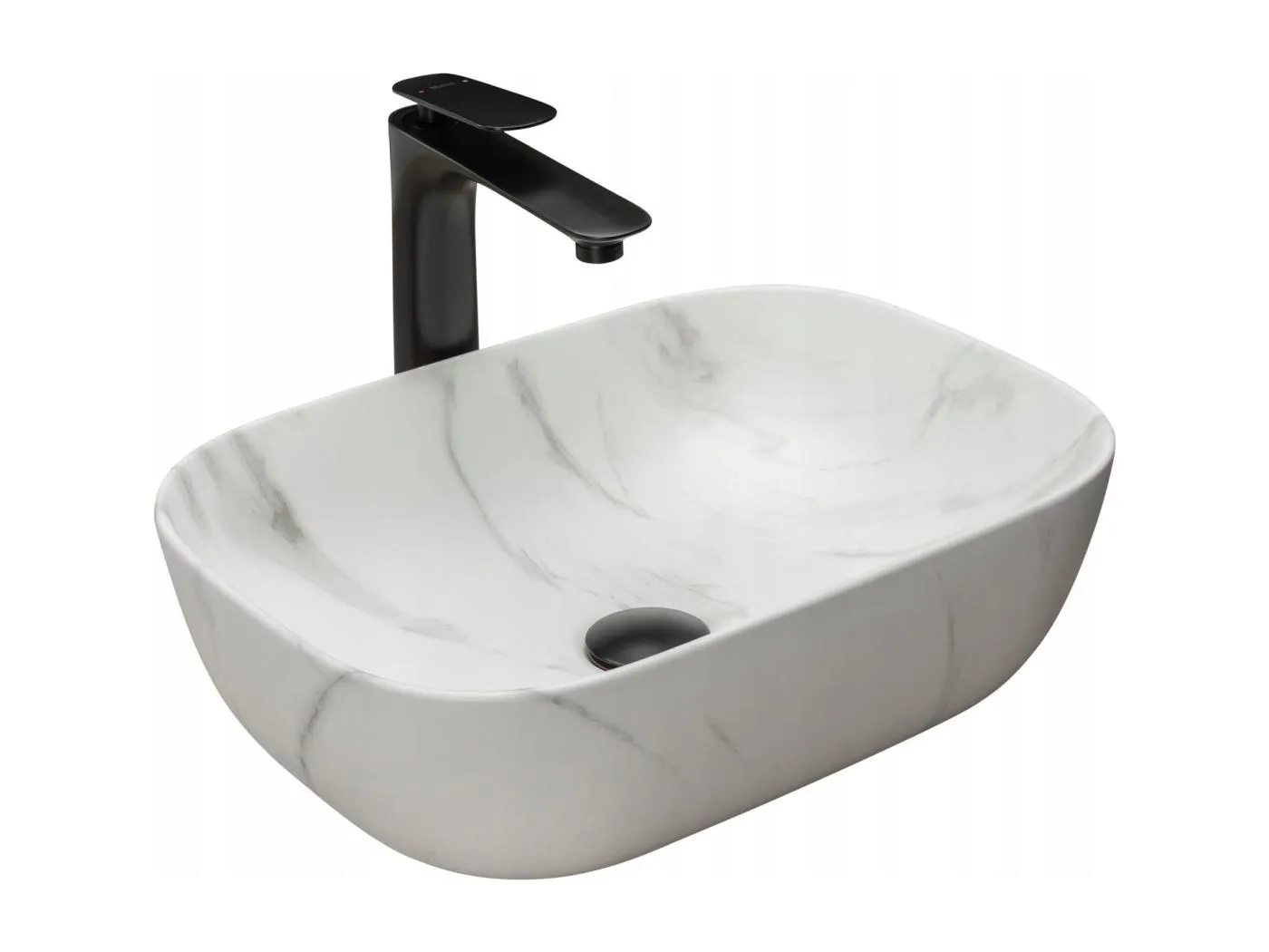 Aufsatzwaschbecken Rea Belinda Marble White