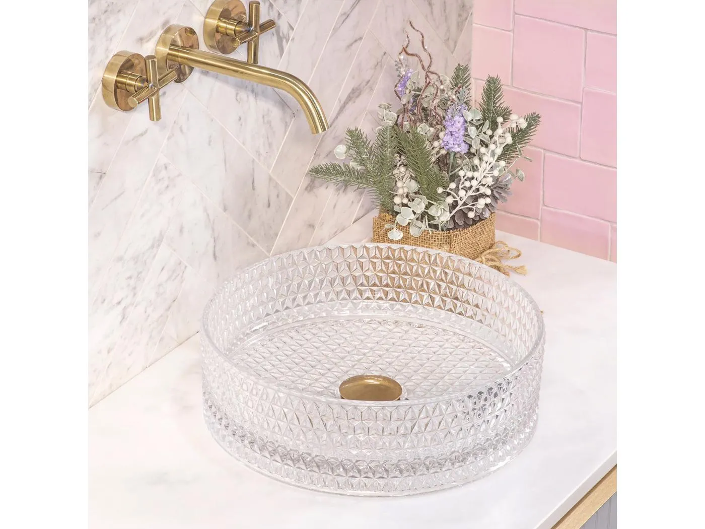 Aufsatzwaschbecken Rea Cristal 35 White