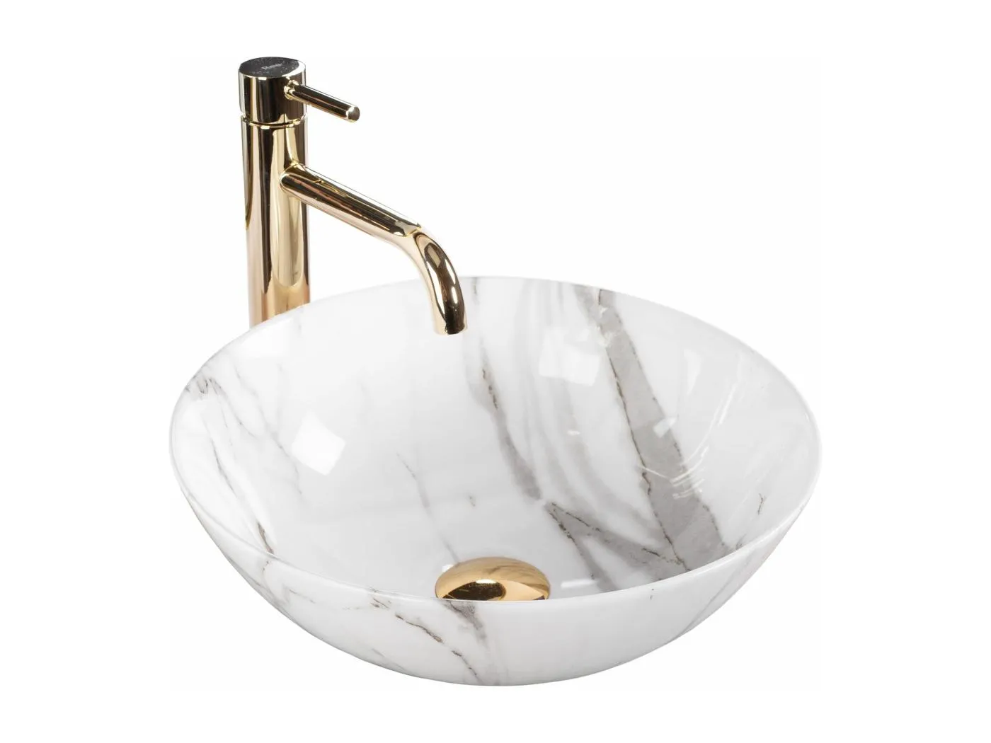 Aufsatzwaschbecken Rea Stella Shiny Aiax White