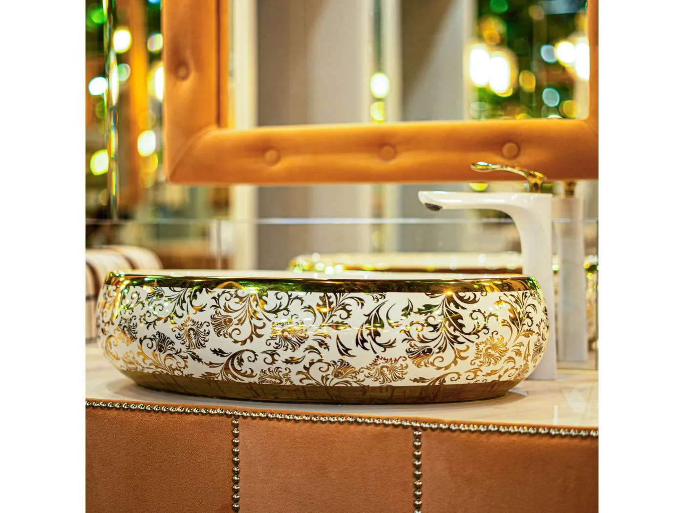 Aufsatzwaschbecken Rea Meryl White Gold