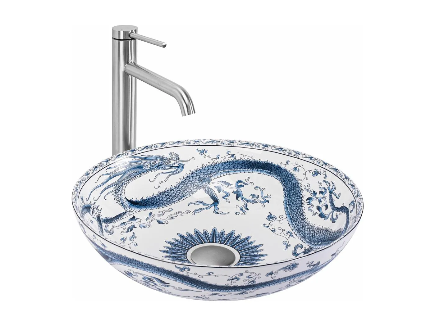 Aufsatzwaschbecken Rea Kioto White Blue