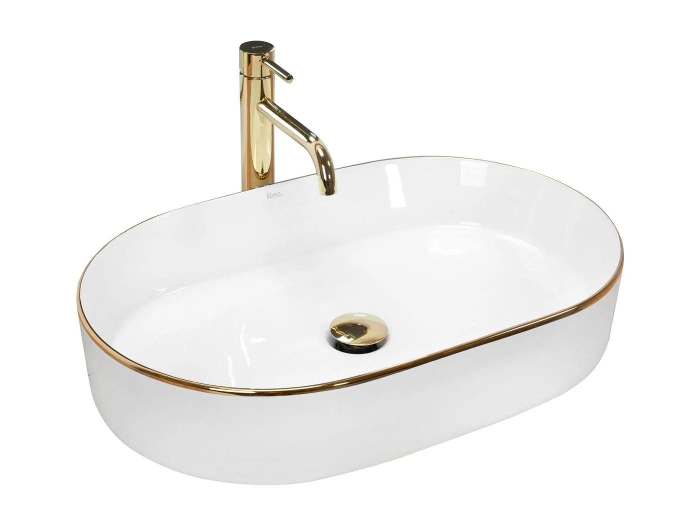 Aufsatzwaschbecken Rea Nadia 60 White Gold