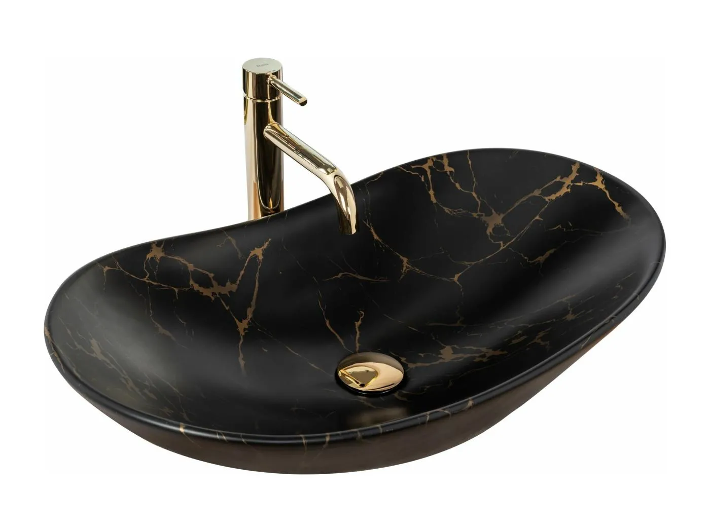 Aufsatzwaschbecken Rea Royal Marble Black