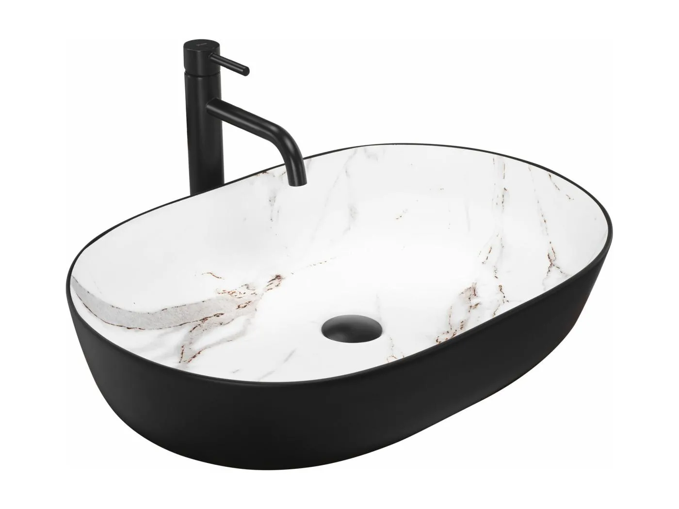 Aufsatzwaschbecken Rea Cleo 61 /Aiax Black