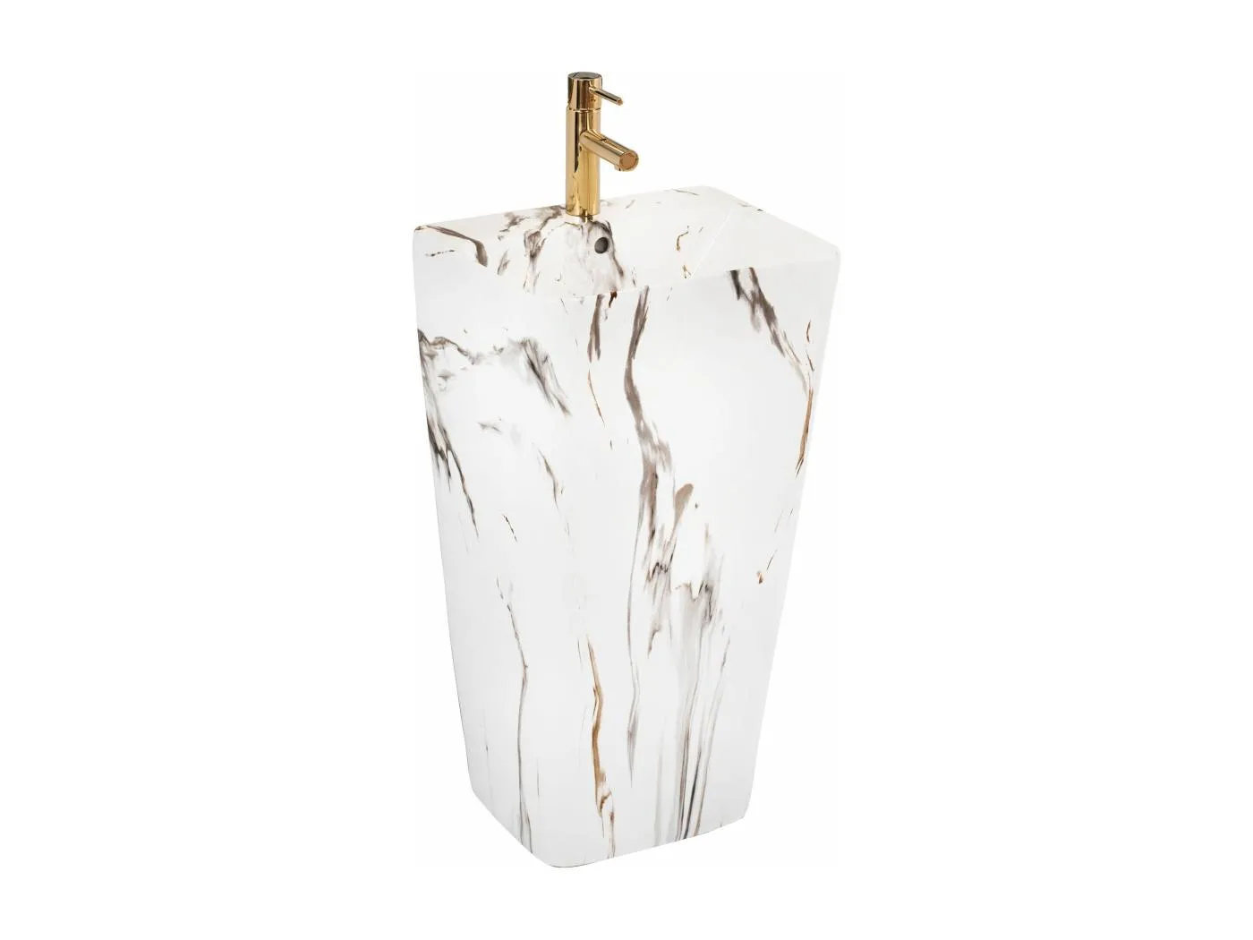 Standwaschbecken Rea Aris Marble White