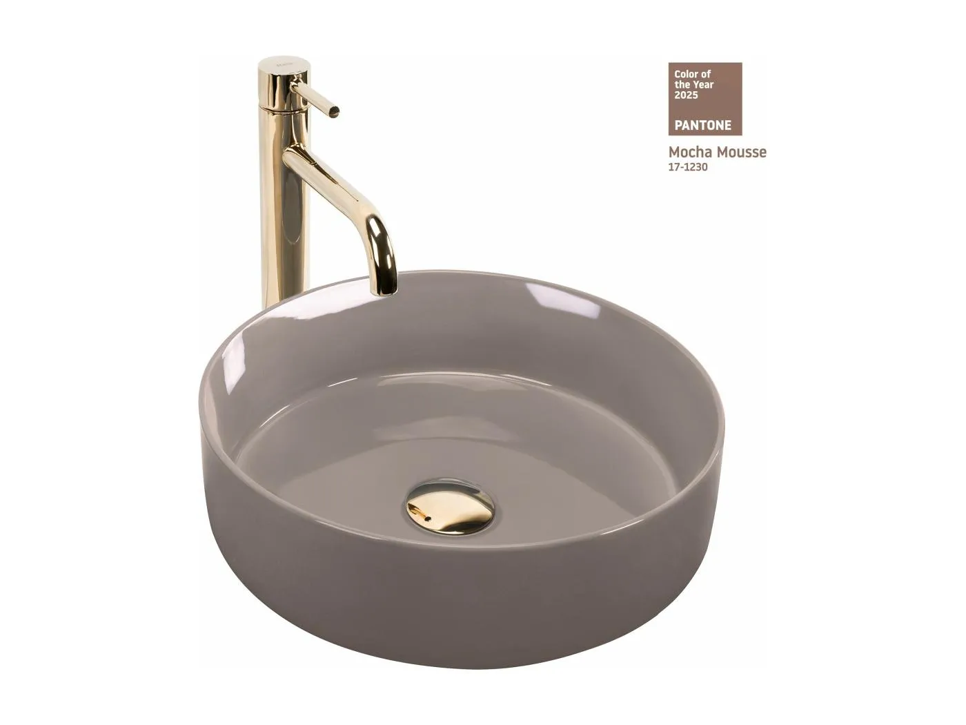 Aufsatzwaschbecken Rea Sami Shiny Beige