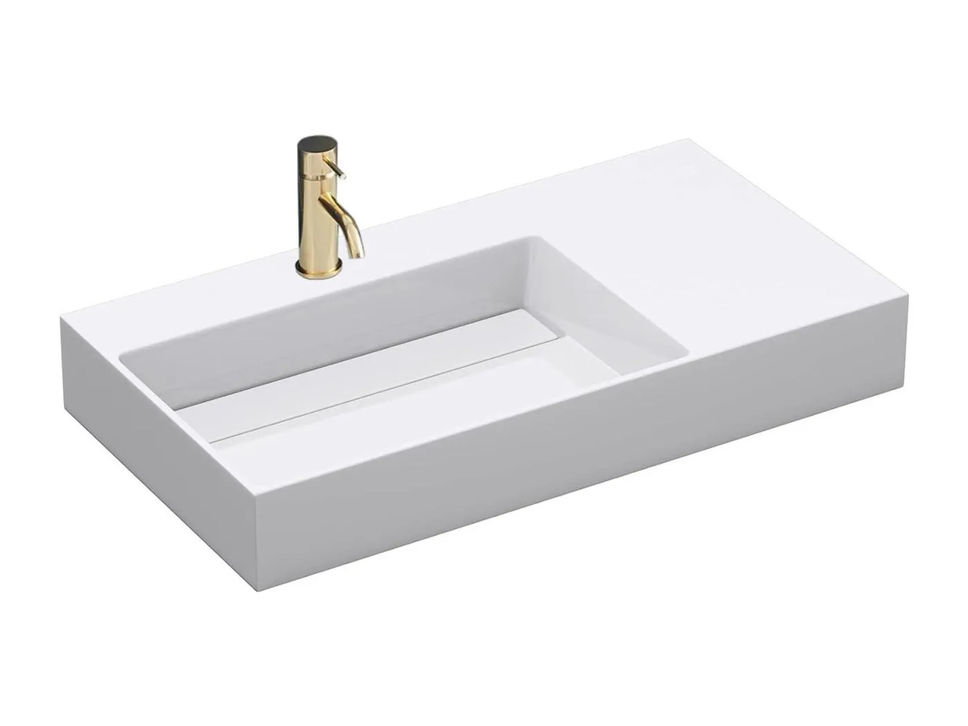 Waschbecken Konglomerat Rea Archi 75 White