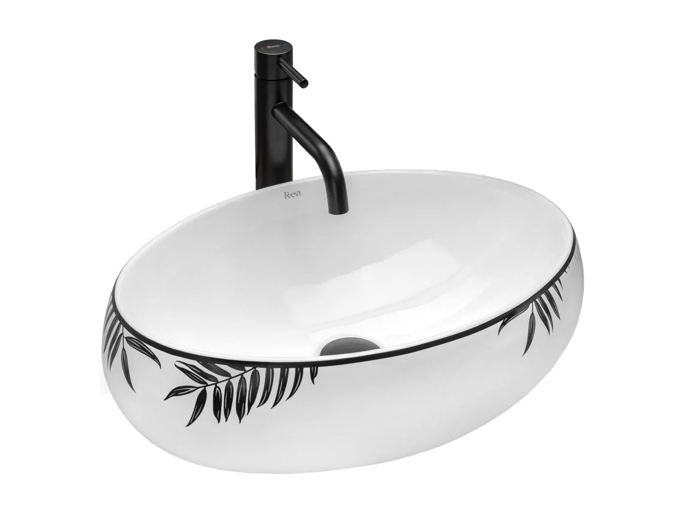 Aufsatzwaschbecken Rea Shila White Black