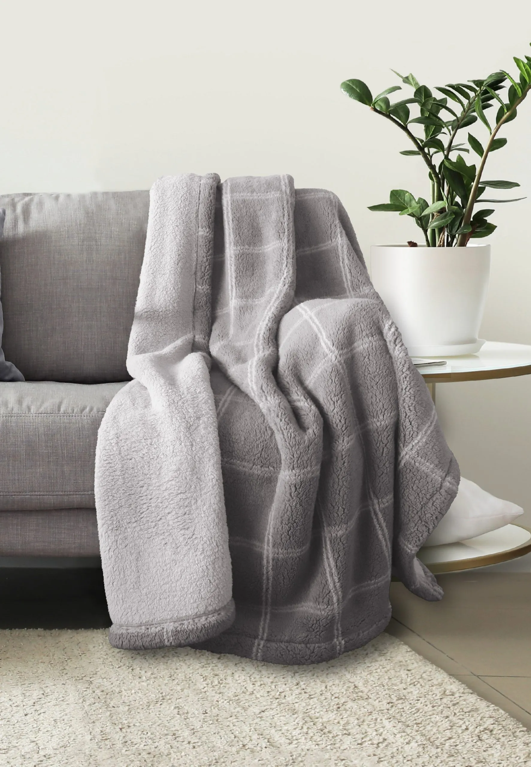 Decke SHERPA grau 571715