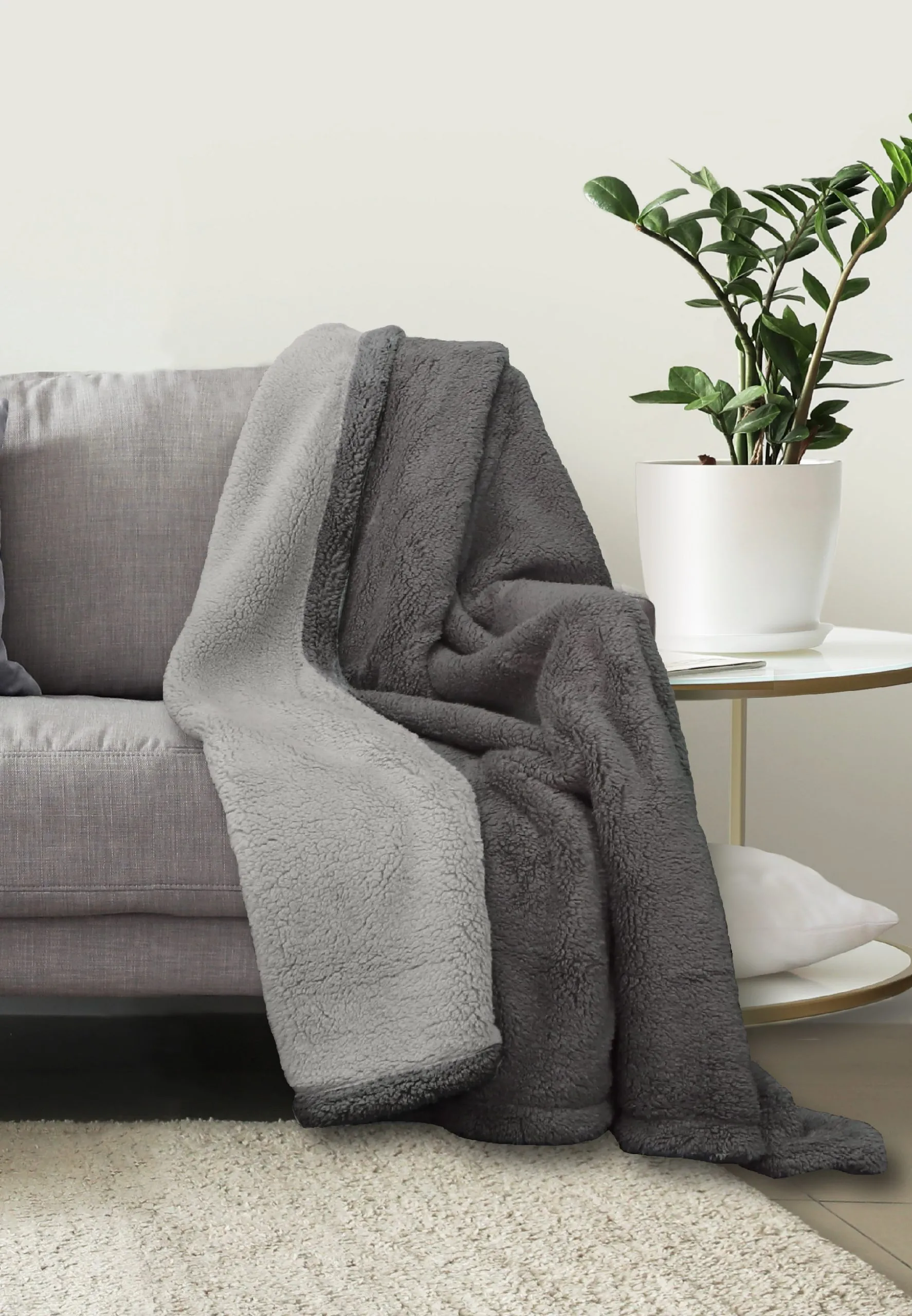 Decke SHERPA titanium 571725