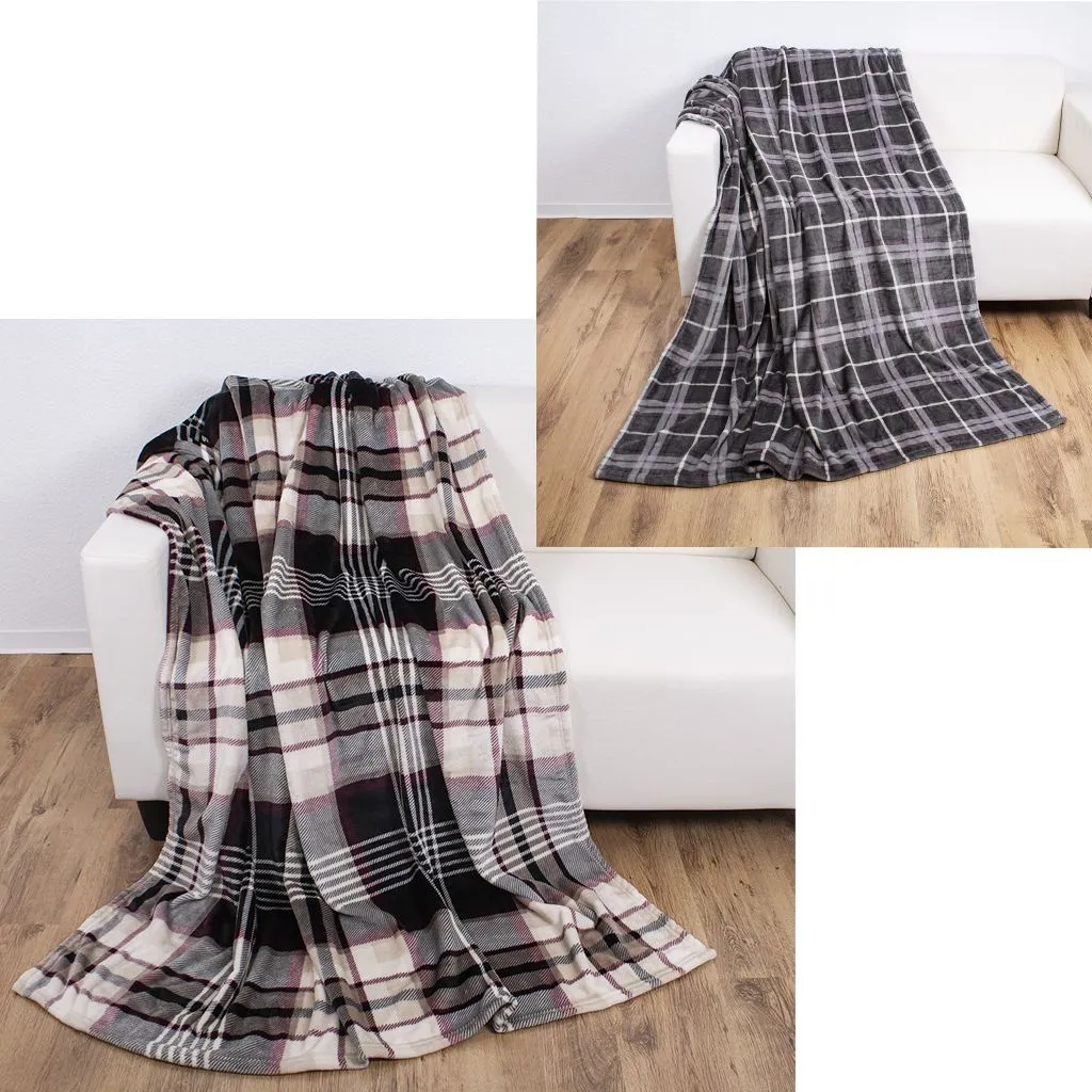 Decke FLANELL KARO 600137