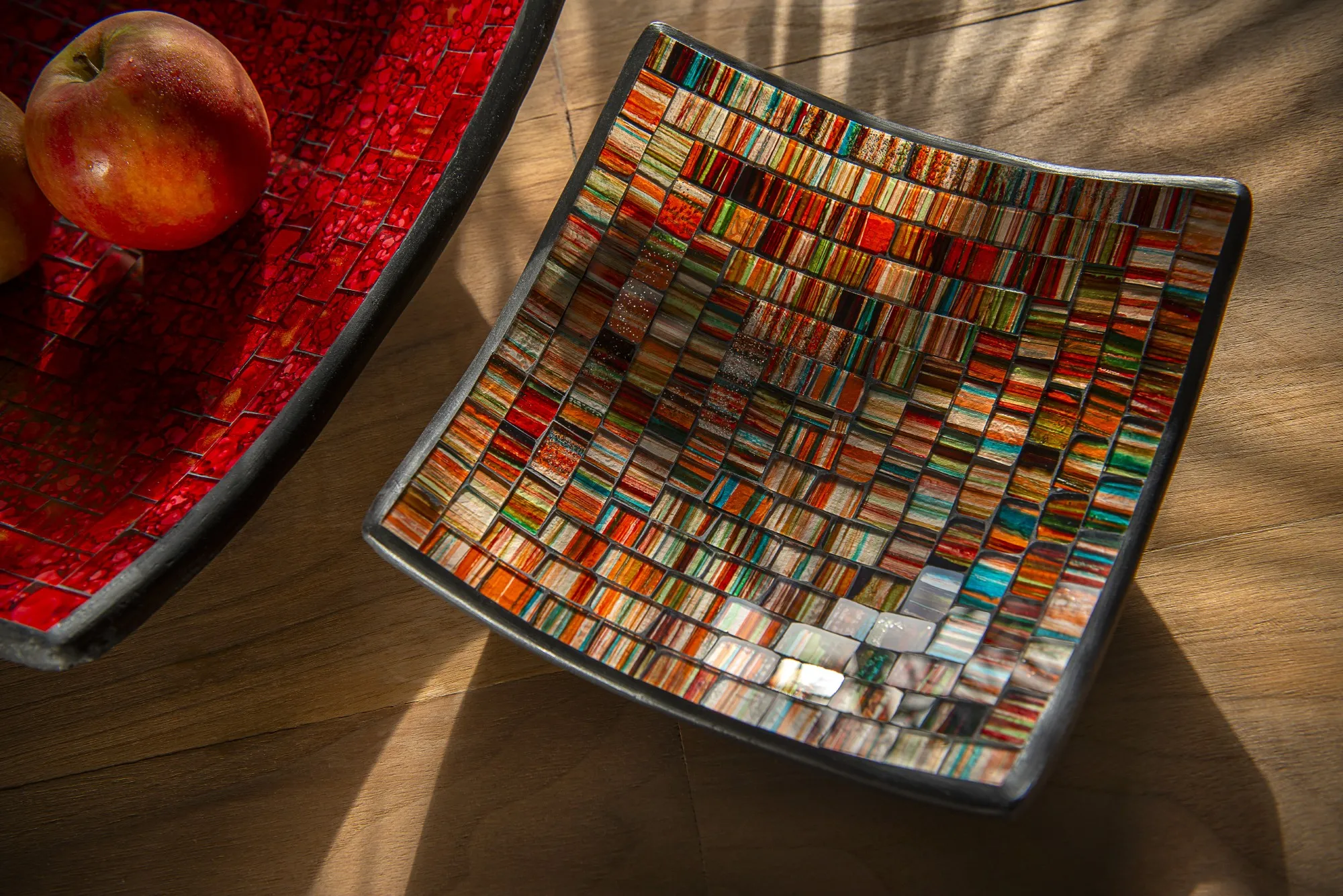 Mosaikteller Rottöne, in 3 Größen