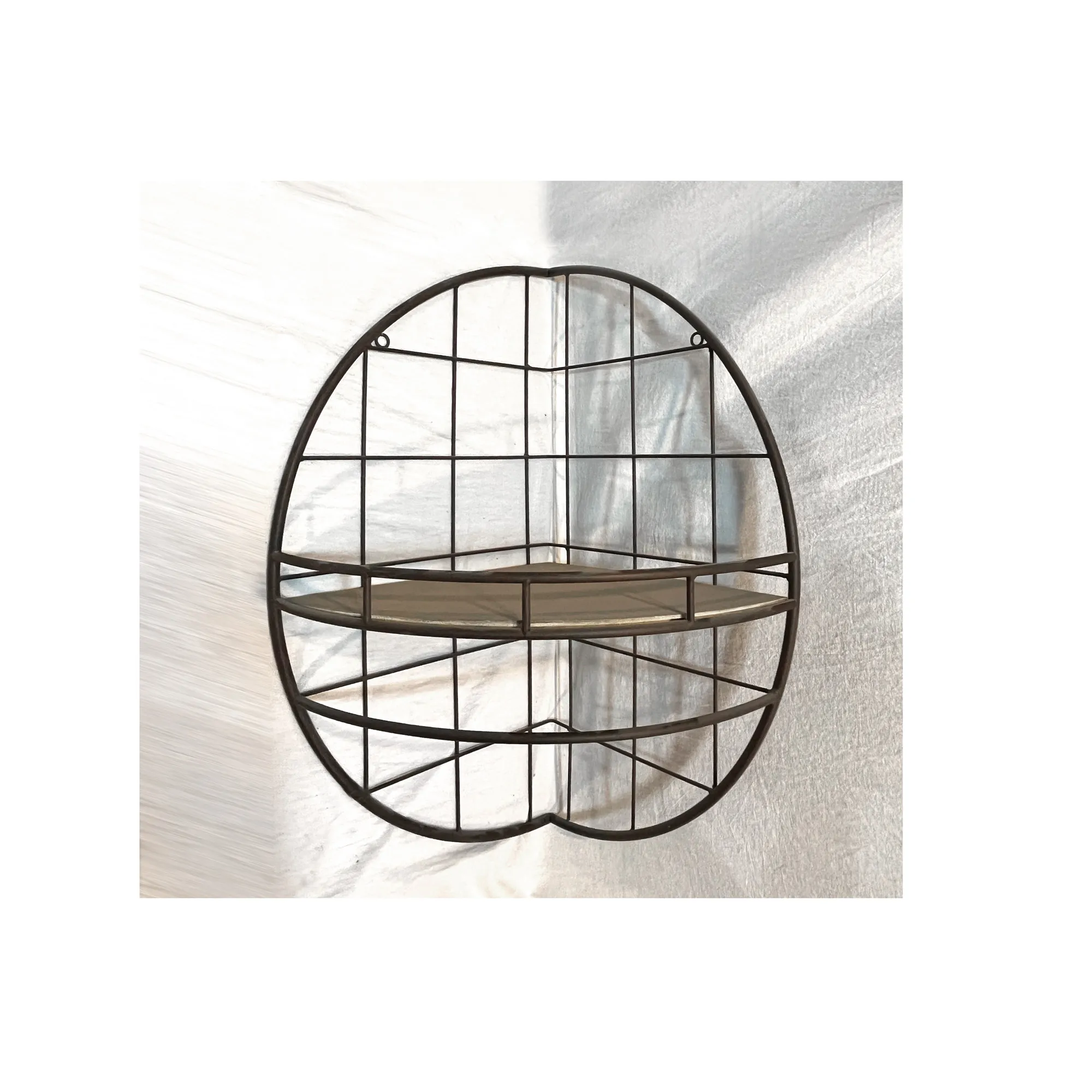 Eck-Wandregal, H 68 cm, B 33 cm, L 33 cm