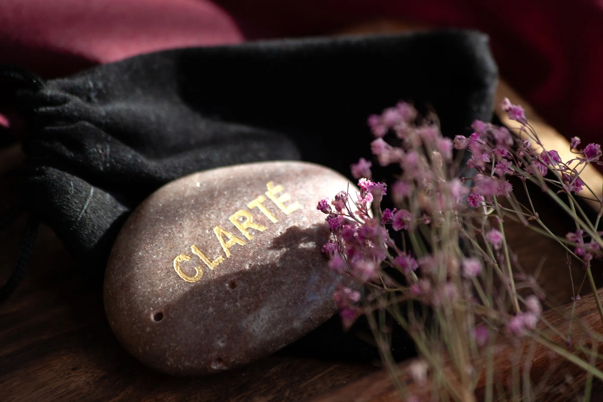 Wunschsteine, aus Marmor, diverse Schriftzüge, Ø 4,5 cm, H 1,5 cm