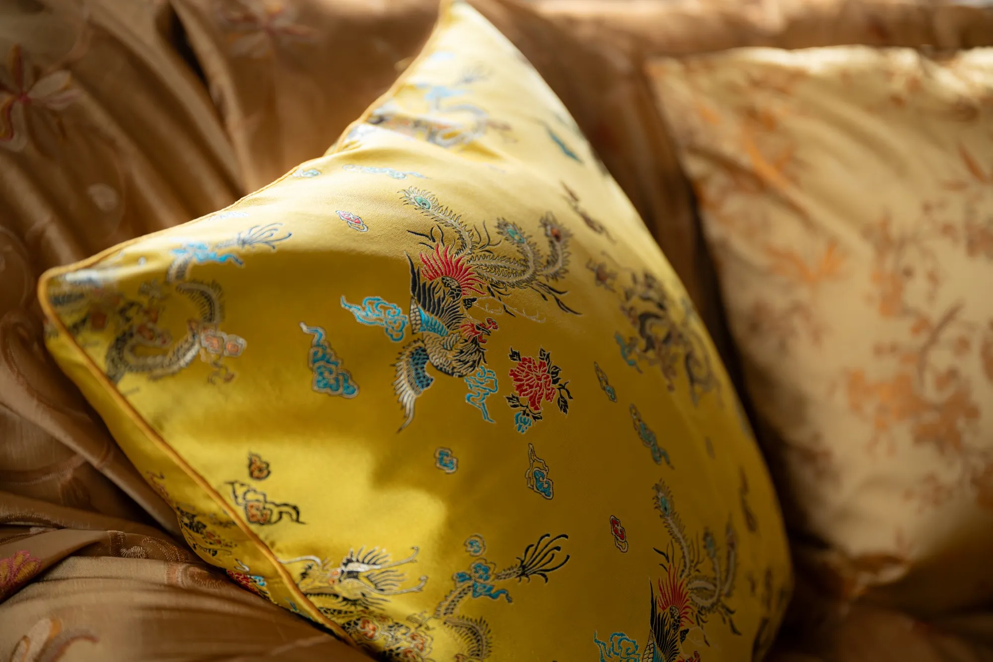 Kissenhülle gelb-multicolor, B 50 cm, H 50 cm