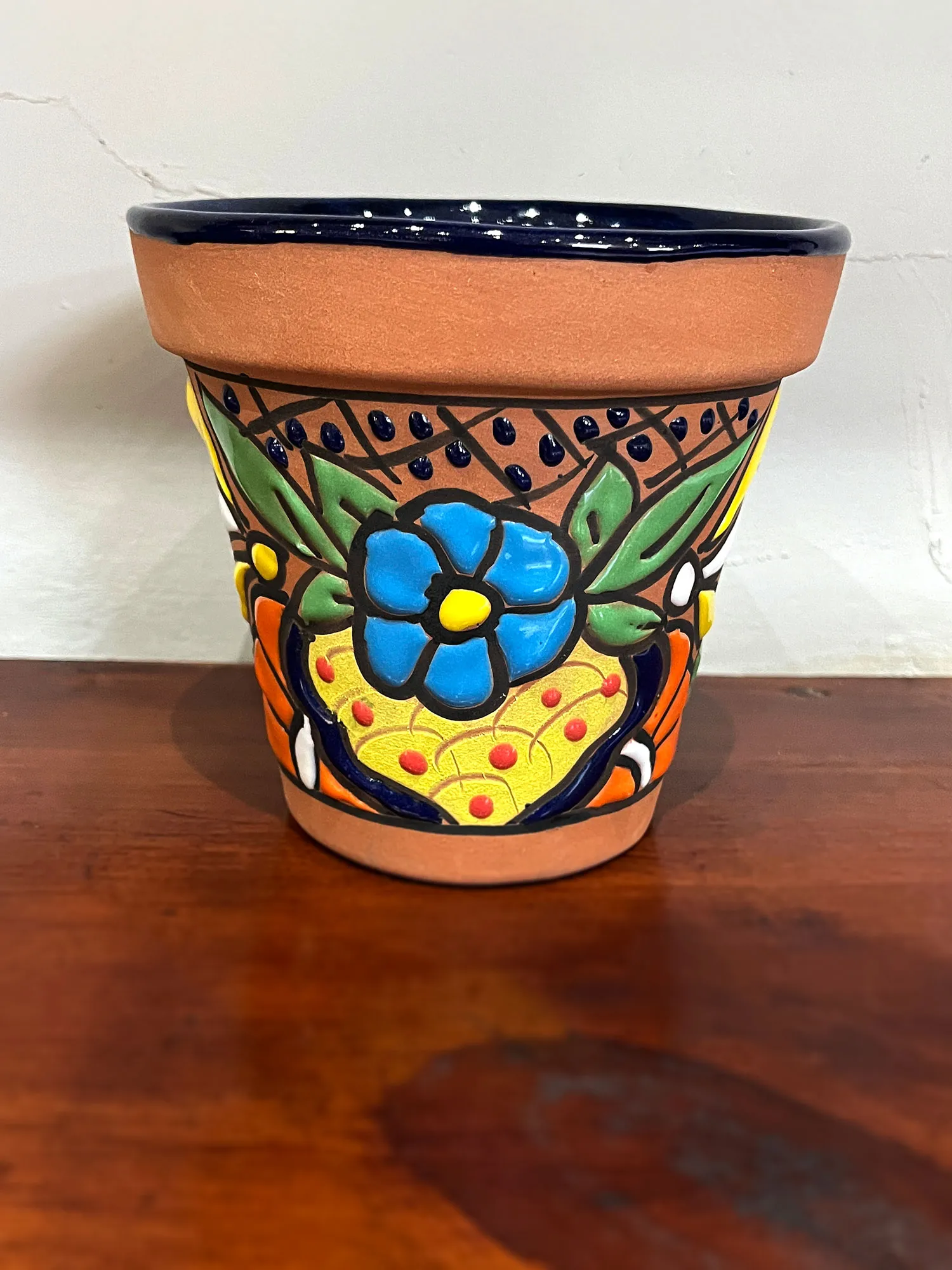 Terrakotta-Pflanztopf, multicolor, Ø 14 cm, H 14 cm