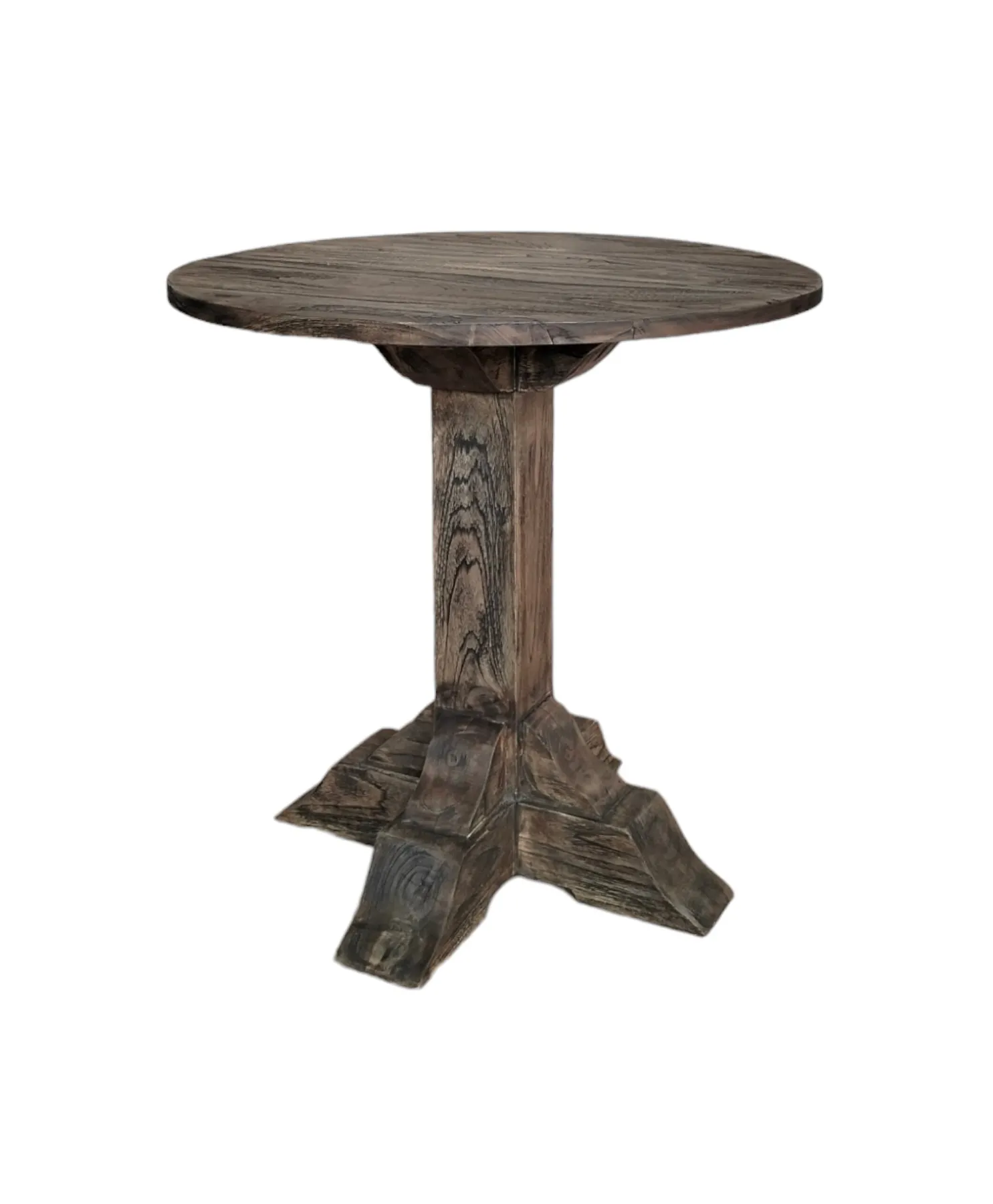 Kaffeetisch 'Diboldt' aus Teakholz, natur, Ø 60 cm, H 60 cm