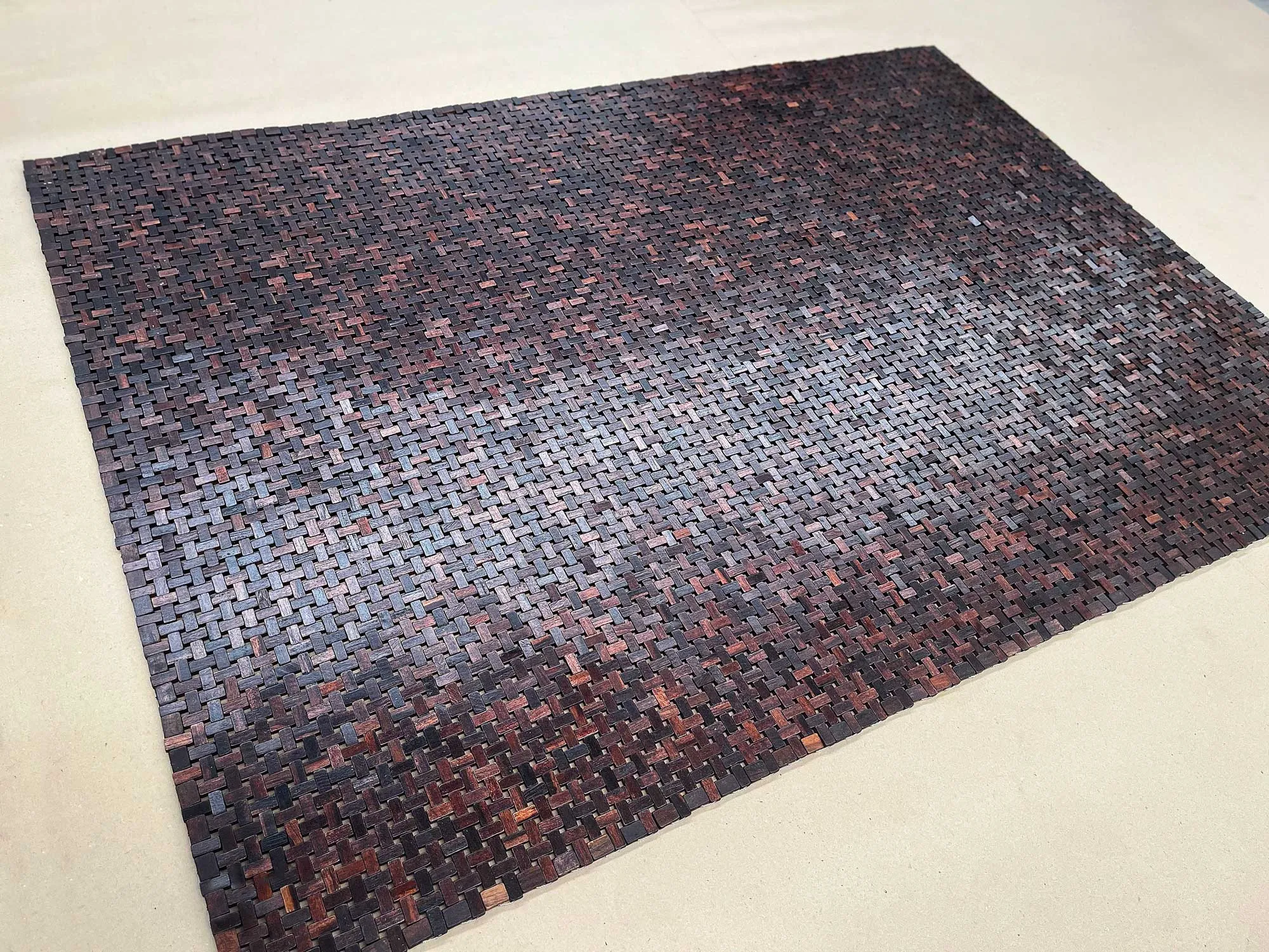 Holzteppich 'Marini', Akazienholz dunkel, B 200 cm, L 140 cm