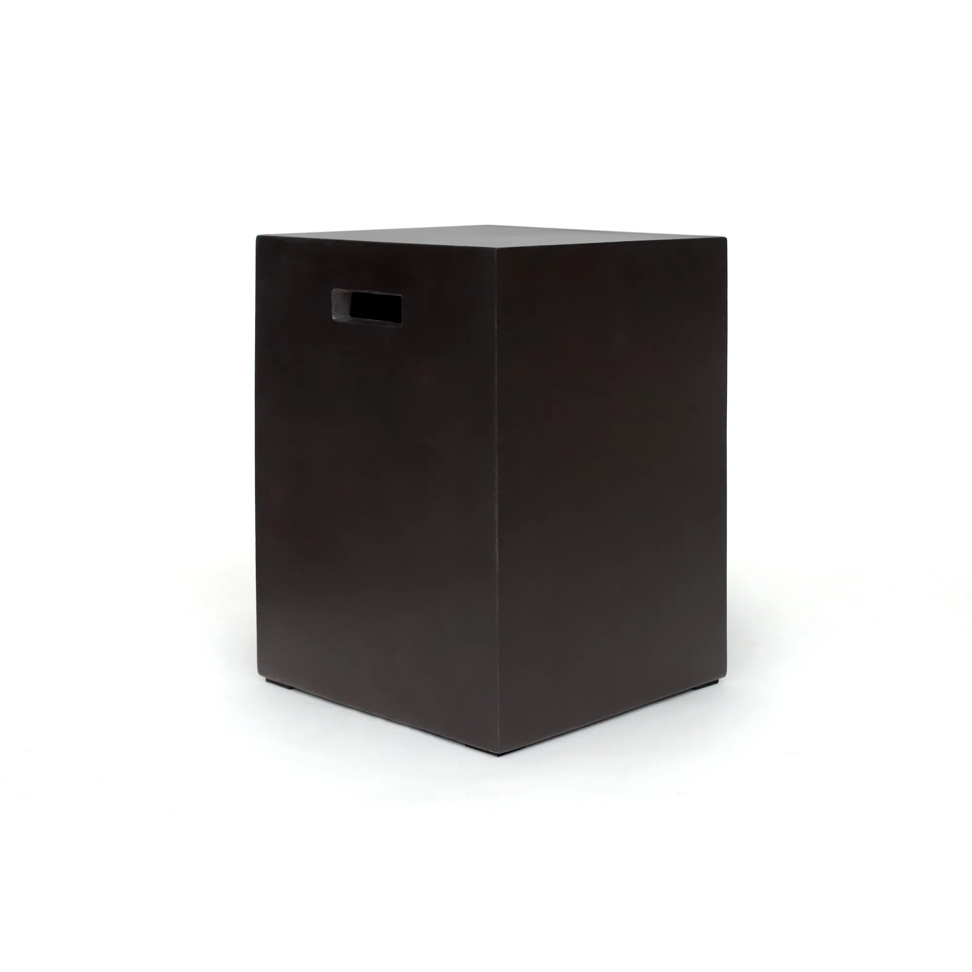 Hocker 'Tribeca' schwarz, H 47 cm, B 35 cm, L 35 cm